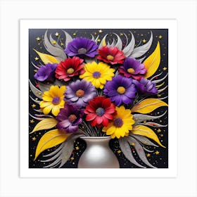 Flowers In A Vase 46 Art Print