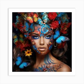 Butterfly Girl Art Print