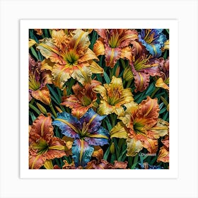 Colorful Lilies Art Print