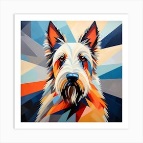 Abstract modernist Scottish terrier dog 1 Art Print