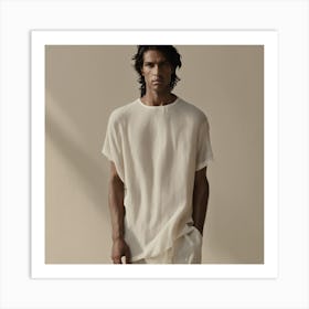 Man In A White Shirt Art Print