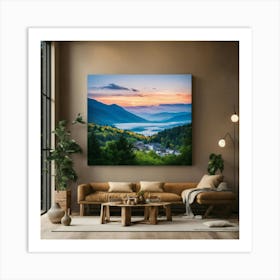 Sunset In The Mountains 42 Art Print