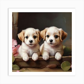 Puppy Painting Art Print