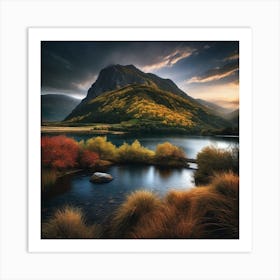 Autumn At The Lake 2 Art Print