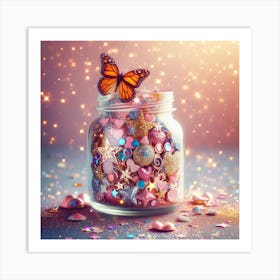 A jar full of sparkly stars 2 Art Print