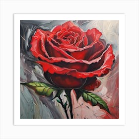 Blossom Mystical Red Rose Art Print