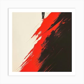 Man In Black And Red Art Print