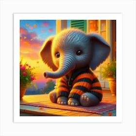 Cute Elephant 3 Art Print