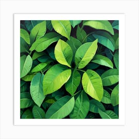 Green Leaves Art Print