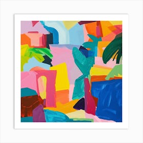 Abstract Travel Collection Belize City Belize 6 Art Print