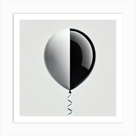 Black And White Balloon Art Print