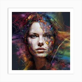 Woman'S Face 7 Art Print