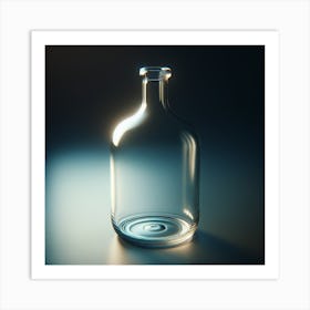 Empty Glass Bottle Art Print