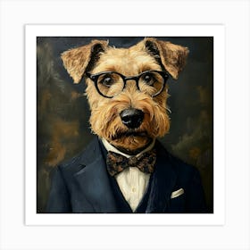 This Airedale Is All Business 7 Art Print