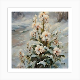 Snow Flowers Art Print