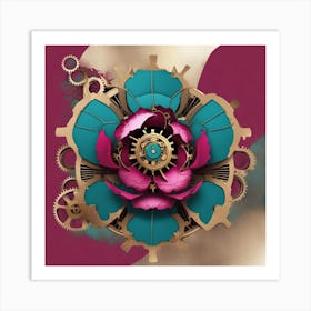 Steampunk Flower Art Print