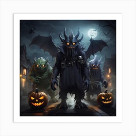 Halloween Demons Art Print