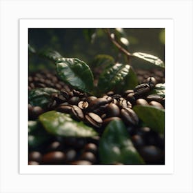 Coffee Beans - Coffee Stock Videos & Royalty-Free Footage 4 Art Print