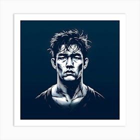 Triumph Through Grit: A Determined Portrait Art Print