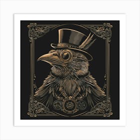 Steampunk Crow 3 Art Print