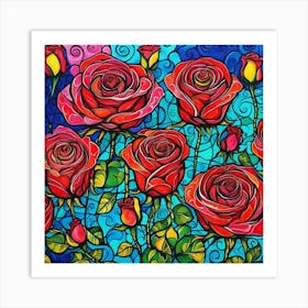 Red Roses 5 Art Print