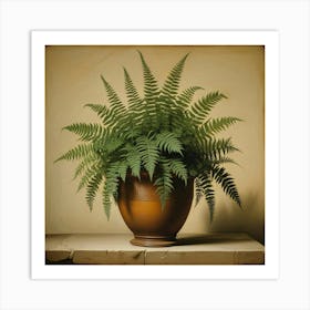 Fern In A Pot Art Print