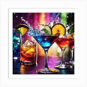 Colorful Drinks 4 Art Print