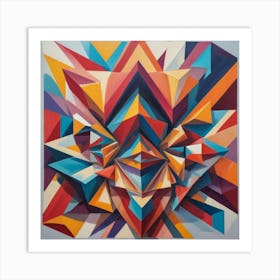 Abstract Geometric Painting Paintings Art Print Art Print