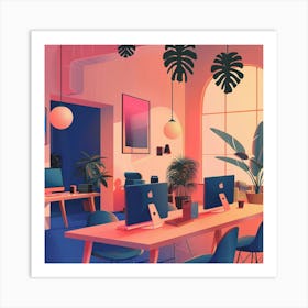 Office Interior Design Art Print