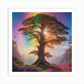 Rainbow Tree 1 Art Print