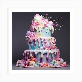 Colorful Cake Art Print