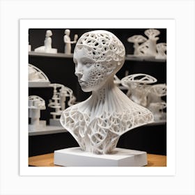 3d Printed Bust Art Print