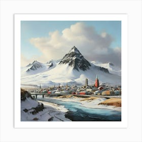 Iceland City art print Art Print