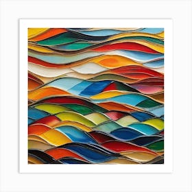 Colorful Waves Art Print