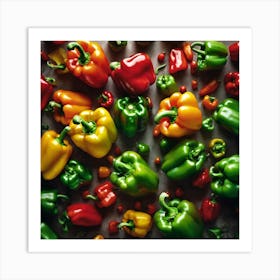 Colorful Peppers 9 Art Print