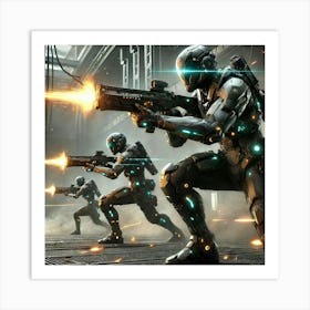 Asterian Shock Troopers Ranged Engagement Art Print