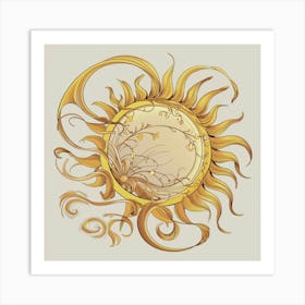 Golden Sun Art Print