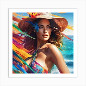 Hawaiian Girl Art Print