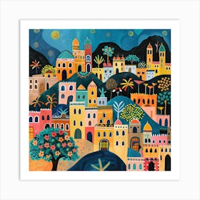 Kids Travel Illustration Yemen 4 Art Print