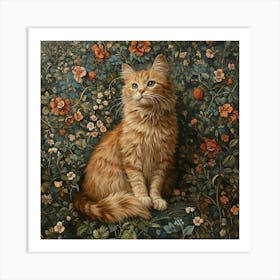 Orange Tabby Cat Art Art Print