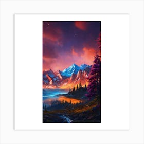 Mountain Landscape 1 Art Print