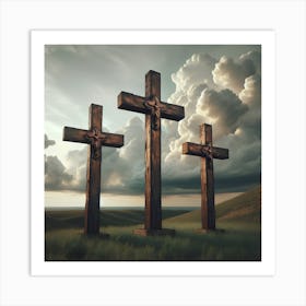 Three Crosses 1 Art Print