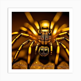 Golden Spider Art Print