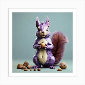 Purple Squirrel Art Print