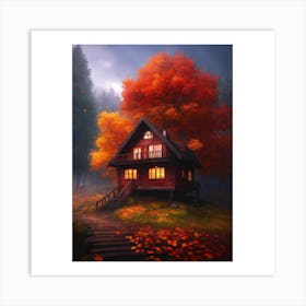 House In The Woods Art Print