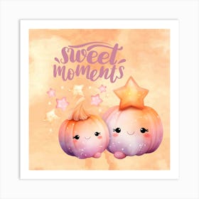 Sweet Moments little pumpkins Art Print