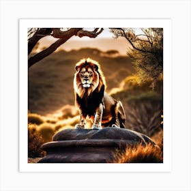 Lion art 11 Art Print