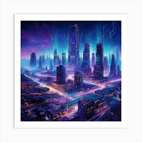 Futuristic City Art Print