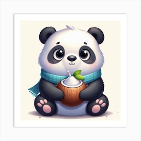 Cute Panda Art Print