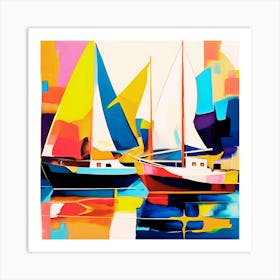 Sailboats Art Print